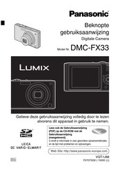 Panasonic Lumix DMC-FX33 Gebruiksaanwijzing