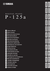 Yamaha P-125a Gebruikershandleiding