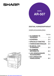 Sharp AR-507 Gebruiksaanwijzing