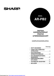 Sharp AR-PB2 Gebruiksaanwijzing