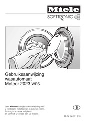 Miele Softtronic Meteor 2023 WPS Gebruiksaanwijzing