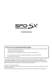 Roland SPD-SX Gebruikershandleiding