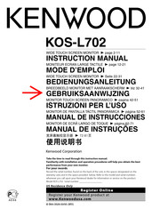 Kenwood KOS-L702 Gebruiksaanwijzing