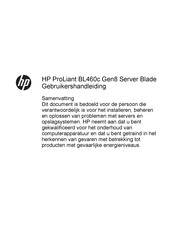 HP ProLiant BL460c Gen8 Server Blade Gebruikershandleiding