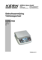 KERN and SOHN FKB 8K0.05 Gebruiksaanwijzing