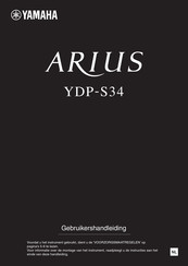 Yamaha ARIUS YDP-S34 Gebruikershandleiding