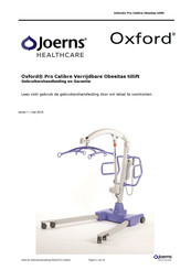 Joerns Healthcare Oxford Pro Calibre Gebruikershandleiding