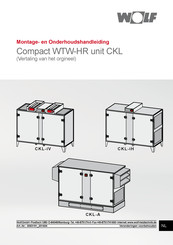 Wolf Compact WTW-HR Montage- En Onderhoudshandleiding