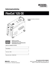 Lincoln Electric FlexCut 125 CE Bedieningshandleiding