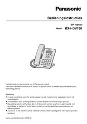 Panasonic KX-HDV130 Bedieningsinstructies