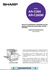 Sharp AR-C260 Gebruiksaanwijzing