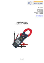 PCE Instruments PCM1 Gebruiksaanwijzing