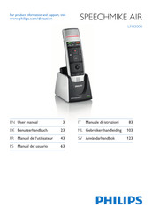 Philips SPEECHMIKE AIR LFH3000 Gebruikershandleiding