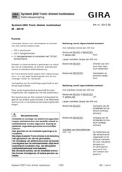 Gira 0312 00 Gebruiksaanwijzing