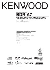 Kenwood BDR-A7 Gebruikershandleiding