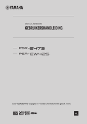 Yamaha PSR-E473 Gebruikershandleiding