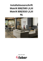 Faber MatriX 800/650 II Installatievoorschrift