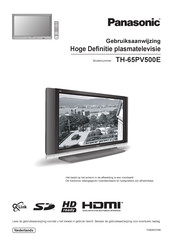 Panasonic TH-65PV500E Gebruiksaanwijzing