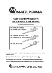 Maruyama HT230 Gebruikershandleiding