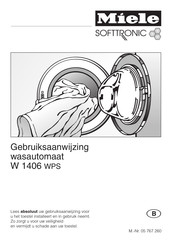 Miele SOFTTRONIC W 1406 WPS Gebruiksaanwijzing