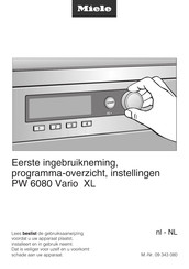 Miele PW 6080 Vario XL Bedieningshandleiding