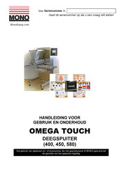 Mono OMEGA TOUCH 580 Handleiding