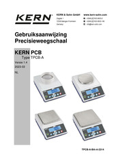 KERN and SOHN PCB 2000-1 Gebruiksaanwijzing