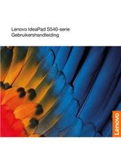 Lenovo IdeaPad S540 Series Gebruikershandleiding