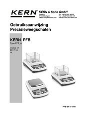 KERN and SOHN PFB 300-3A Gebruiksaanwijzing