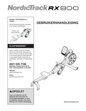 NordicTrack NTEVRW59216.0 Gebruikershandleiding