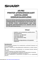 Sharp AR-PB2 Gebruiksaanwijzing