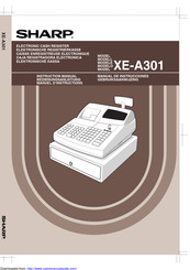 Sharp XE-A301 Gebruiksaanwijzing