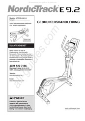 NordicTrack E 9.2 Gebruikershandleiding