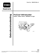 Toro ProCore 648 Gebruikershandleiding