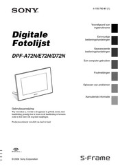 Sony DPF-A72N Gebruiksaanwijzing