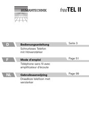 HumanTechnik freeTEL II Gebruiksaanwijzing