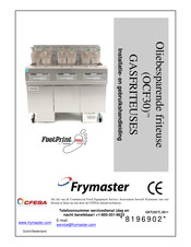 Frymaster OCF30 Installatie En Gebruikshandleiding