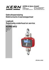 KERN and SOHN HFD 6T-3 Gebruiksaanwijzing