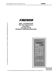 Fromm FS4 Series Originele Gebruiksaanwijzing