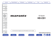 Marantz HD-CD1 Gebruiksaanwijzing