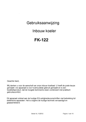 Fagor FK-122 Gebruiksaanwijzing