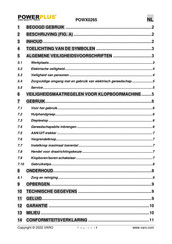 Powerplus POWX0265 Gebruikershandleiding