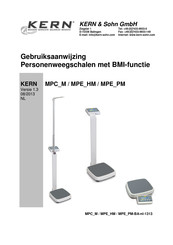 KERN and SOHN MPE PM Series Gebruiksaanwijzing