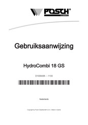 Posch HydroCombi 18 GS Gebruiksaanwijzing