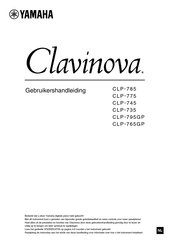 Yamaha Clavinova CLP-765GP Gebruikershandleiding