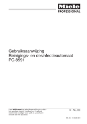 Miele professional PG 8591 Gebruiksaanwijzing