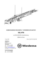 Miedema ML1970 Gebruikershandleiding