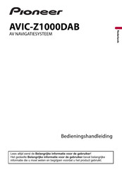 Pioneer AVIC-Z1000DAB Bedieningshandleiding
