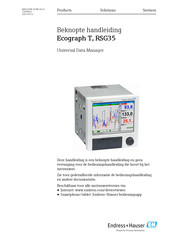 Endress+Hauser Ecograph T RSG35 Handleiding