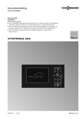 Viessmann VITOTRONIC 200 WO1C Handleiding